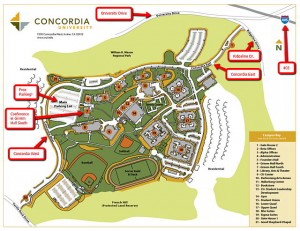 image of a map of Concordia University